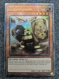 YUGIOH GEARGIARMOR 1ST EDITION QUARTER CENTURY SECRET RARE#RA04-EN187 NM - Image 1