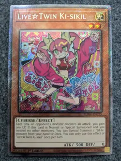 YUGIOH LIVE TWIN KI-SIKIL 1ST EDITION PLATINUM SECRET RARE#RA04-EN035 NM - Image 1