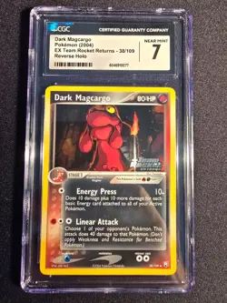 Pokemon TCG Dark Magcargo 38/109 Team Rocket Returns Reverse Holo Stamped CGC 7 - Image 1