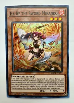 Yugioh! Ha-Re the Sword Mikanko - AMDE-EN025 - Super Rare - 1st Edition - Image 1
