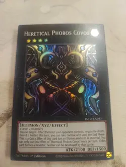 Yugioh! Heretical Phobos Covos - INFO-EN045 - Super Rare - 1st Edition Near Mint - Image 1