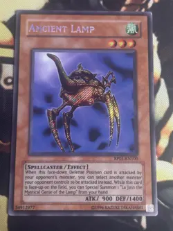 Yugioh: Ancient Lamp - RP01-EN100 - Secret Rare - 2008 Original Print Foil Bleed - Image 3