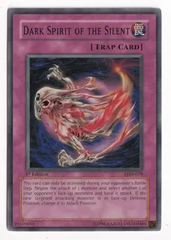 Yugioh Dark Spirit Of The Silent Trap Card 1st Edition LON-079 - Image 1