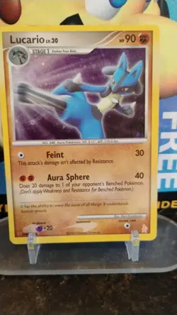 LUCARIO Manaphy & Lucario POKEMON Holo 2007 Trading Card 3/11 - Image 1