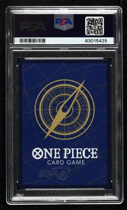 2023 One Piece Card Game: Kingdoms of Intrigue OP04 Diamante PSA 9 MINT - Image 2