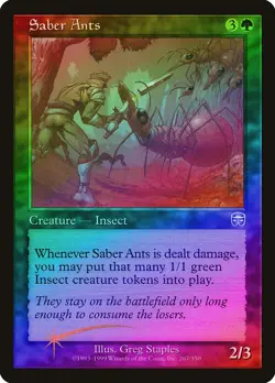 Saber Ants FOIL Mercadian Masques PLD Green Uncommon MAGIC MTG CARD ABUGames - Image 1
