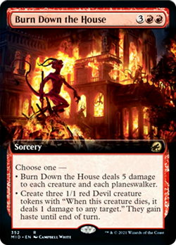 Burn Down the House (Extended Art) Innistrad: Midnight Hunt NM CARD ABUGames - Image 1