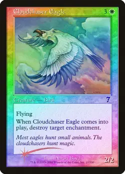 Cloudchaser Eagle FOIL 7th Edition HEAVILY PLD White Common MAGIC CARD ABUGames - Image 1