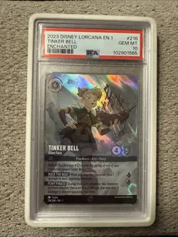 Disney Lorcana the First Chapter Tinker Bell Giant Fairy Enchanted Card PSA 10 - Image 1