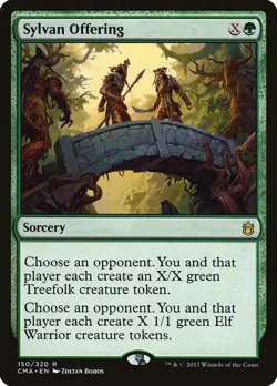 Sylvan Offering Commander Anthology HEAVILY PLD Green Rare MAGIC CARD ABUGames - Image 1
