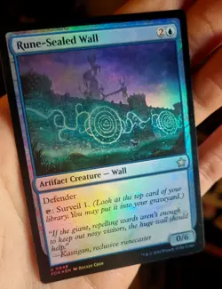 Magic The Gathering MTG - Rune-Sealed Wall Foil - FDN - Image 1