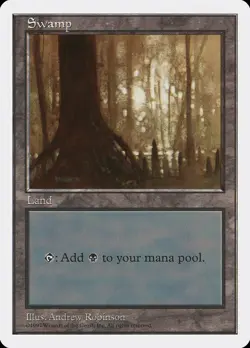 Swamp (D Lone Dark Tree) 5th Edition PLD Basic Land MAGIC MTG CARD ABUGames - Image 1