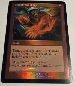 Monstrous Rage Foil Retro Promo Mtg Magic The Gathering- NM/M - Image 1