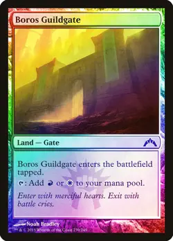 Boros Guildgate FOIL Gatecrash HEAVILY PLD Land Common MAGIC MTG CARD ABUGames - Image 1