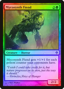 Mycosynth Fiend FOIL New Phyrexia PLD Green Uncommon MAGIC MTG CARD ABUGames - Image 1