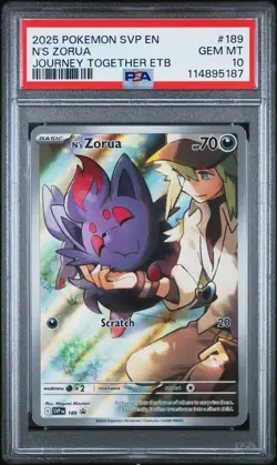 2025 Pokemon Svp En-Sv Black Star Promo N'S Zorua Journey Together Etb PSA 10 - Image 1