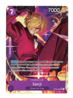 Sanji (Parallel) OP09-065 SR* One Piece Card Game Emperors in the New World - NM - Image 1