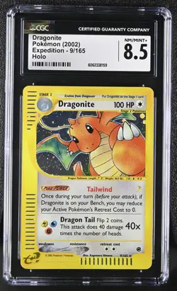 CGC 8.5 Dragonite 2002 Expedition 9/165 Holo Pokemon Card - Image 1