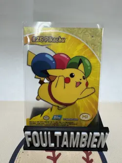 📈2000 Topps Chrome Pokemon TV Animation Edition Pikachu Clear Chase Card #PC1 - Image 2