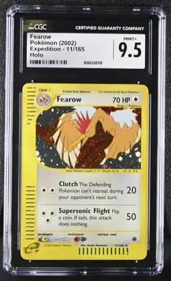 CGC 9.5 MINT+ Fearow 2002 Expedition 11/165 Holo Pokemon Card psa - Image 1