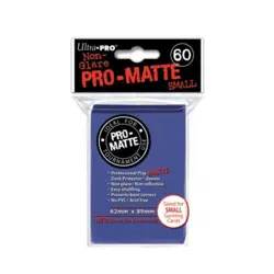 Ultra Pro Small Card Sl Pro-Matte Non-Glare Card Sleeves - Blue, Undersiz New - Image 1
