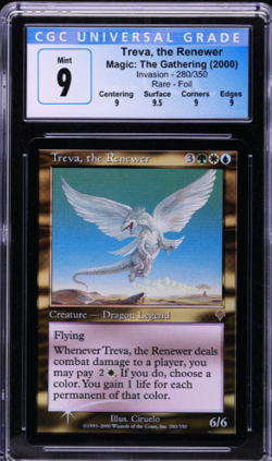 TREVA, THE RENEWER Invasion Foil Rare CGC 9 QUAD MTG EDH [Luca] - Image 1