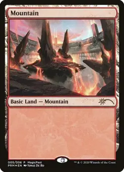 2x Mountain (PF20) - Foil Promo MagicFest Promos MP MTG - Image 1
