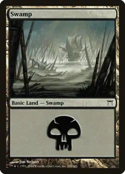 Swamp (#298) - Foil Champions of Kamigawa MP MTG - Image 1