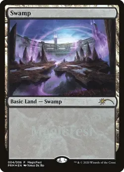 2x Swamp (PF20) - Foil Promo MagicFest Promos MP MTG - Image 1