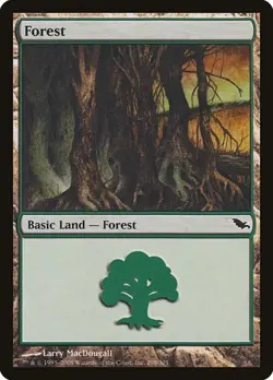 2x Forest (#298) - Foil Shadowmoor MP MTG - Image 1