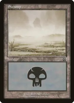 Swamp (#341) - Foil Mercadian Masques MP MTG - Image 1