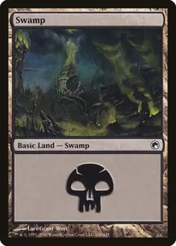 Swamp (#240) - Foil Scars of Mirrodin MP MTG - Image 1