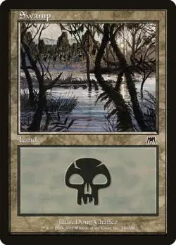 Swamp (#340) - Foil Onslaught MP MTG - Image 1