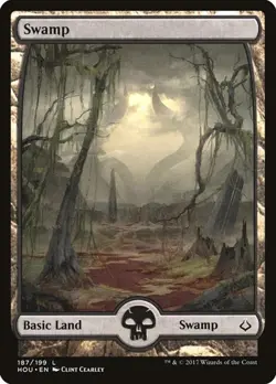 Swamp (#187) - Foil Hour of Devastation MP MTG - Image 1