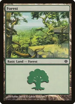 2x Forest (#247) - Foil Shards of Alara MP MTG - Image 1