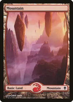 Mountain (#242) - Foil Zendikar MP MTG - Image 1