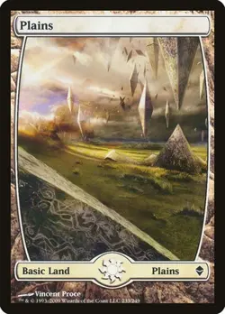 Plains (#233) - Foil Zendikar MP MTG - Image 1