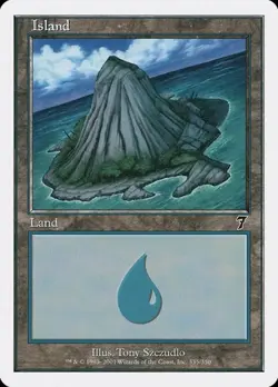 Island (#335) - Foil 7th Edition MP MTG - Image 1