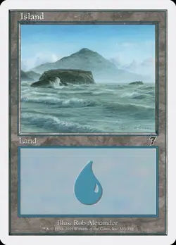 Island (#333) - Foil 7th Edition MP MTG - Image 1