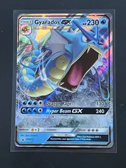 Pokemon Sun & Moon Gyarados GX SM212 Black Star Promo Holo LP - Image 2