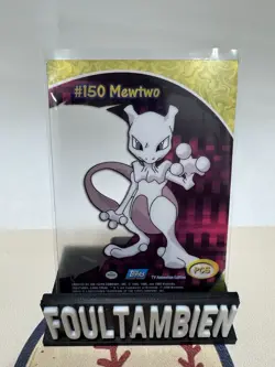 Mewtwo Topps Chrome Pokemon TV Animation Edition Clear Chase Cards #PC5 2000 - Image 2