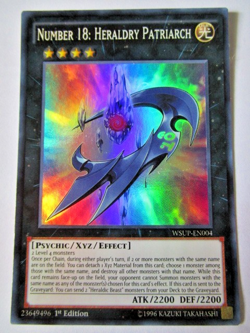 Yugioh! Number 18: Heraldry patriarch Wsup-En004 1st Ed Light Play!! - Image 1