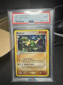 2005 POKEMON EX DEOXYS BRELOOM #3/107 RARE HOLO FOIL PSA 9 MINT - Image 1