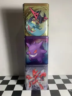 Pokemon Stacking Tins (3 Booster Packs Inside) Factory Sealed. Lot of 3 - Image 1