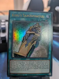 YuGiOh! King's Sarcophagus AGOV-EN058 Ultra Rare 1st Ed - Image 1