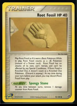 2003 EX - Sandstorm Root Fossil #92 Non Holo Pokemon Card - Image 1