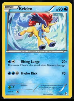 2012 Black & White - Boundaries Crossed Keldeo #48 Non Holo Rare Pokemon Card - Image 1