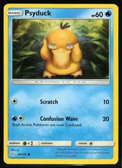 2019 Sun & Moon - Cosmic Eclipse Psyduck #40 Non Holo Pokemon Card - Image 1