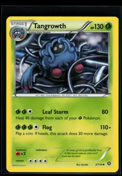 2016 XY - Steam Siege Tangrowth #2 Non Holo Pokemon Card - Image 1