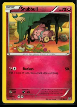 2016 XY - Fates Collide Snubbull #68 Non Holo Pokemon Card - Image 1